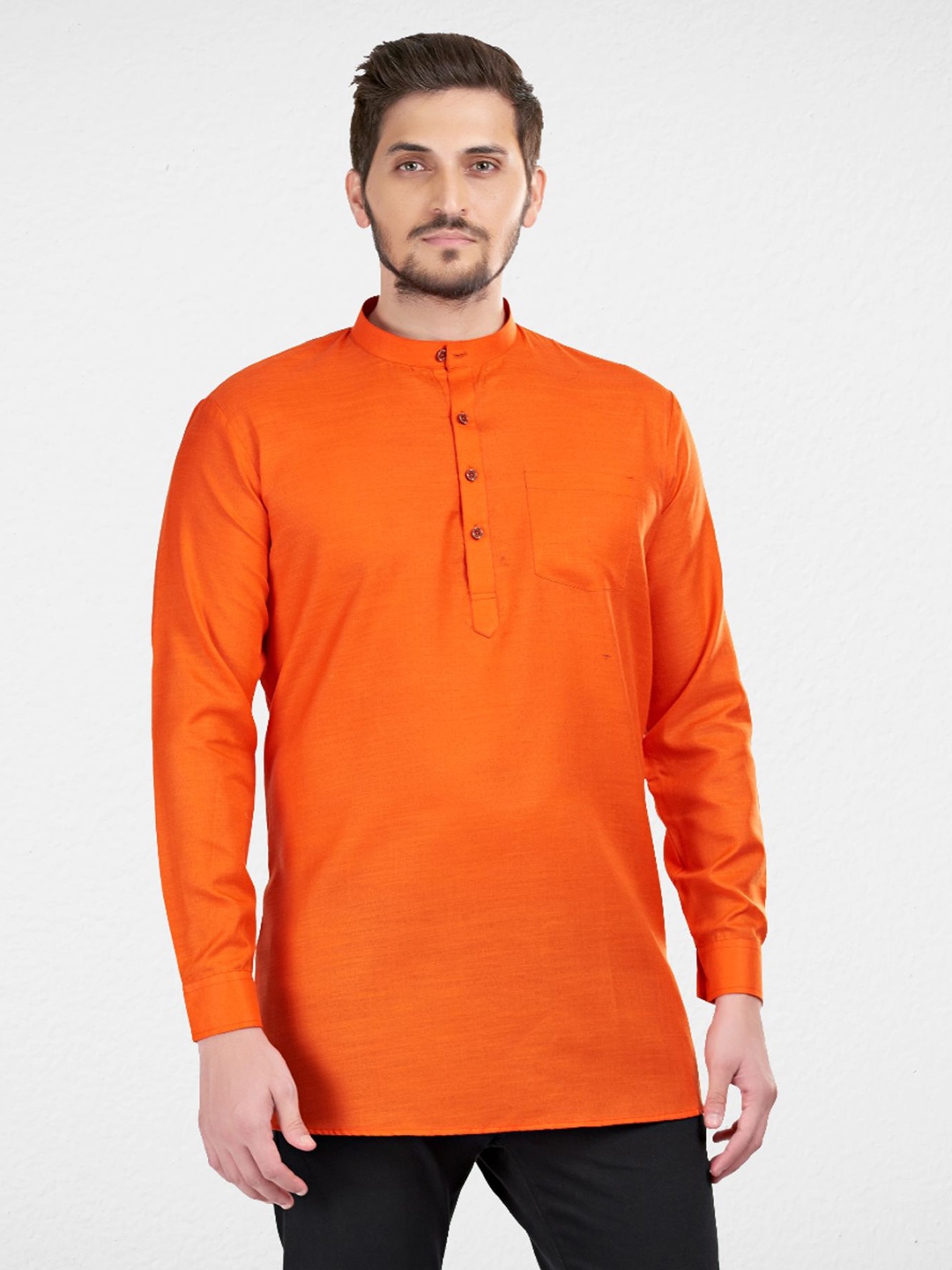 

SHIWAM ETHNIX Men Orange Kurta