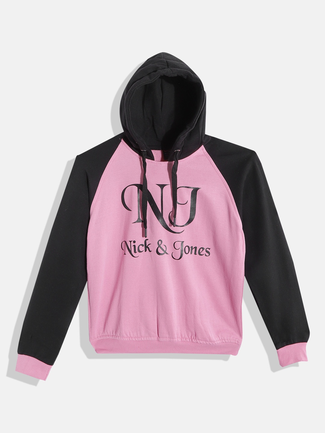 

Nick and Jones Girls Printed Fleece Hooded Sweatshirt, Pink