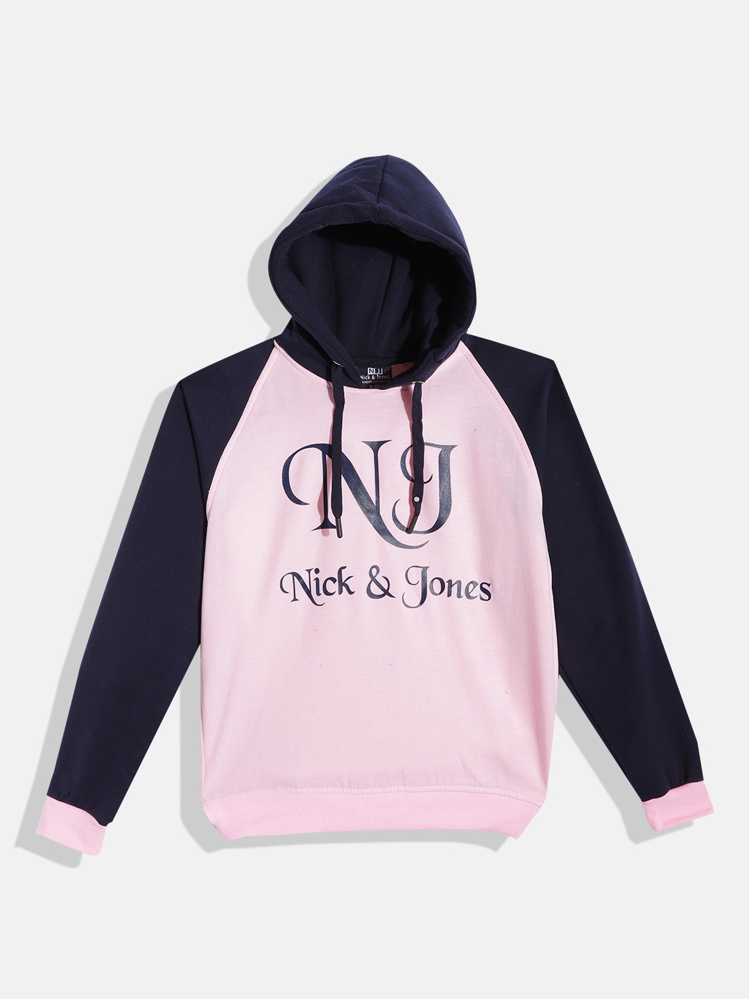 

Nick and Jones Girls Printed Fleece Hooded Sweatshirt, Pink