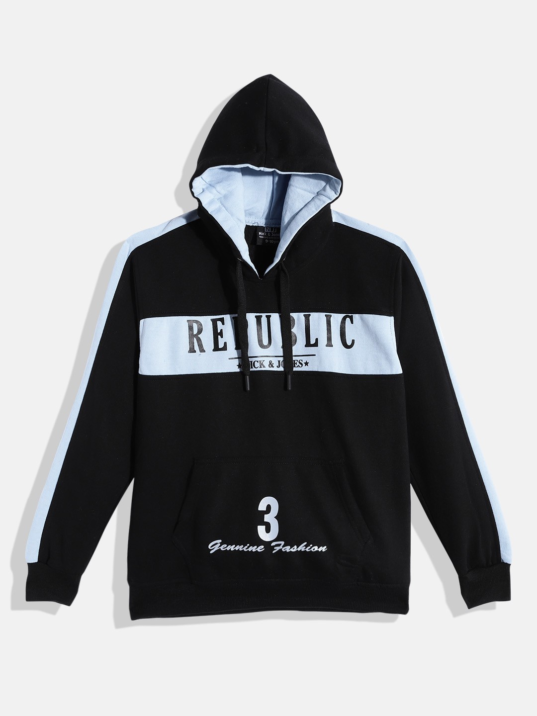 

Nick and Jones Boys Brand Logo Print Hooded Sweatshirt, Black