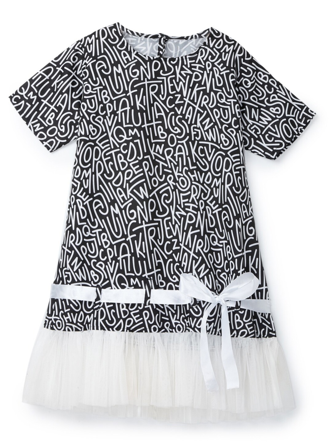 

YK Black Printed A-Line Dress