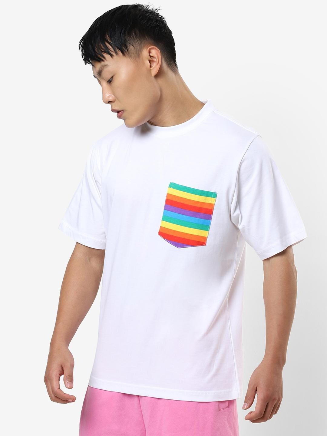 

Bewakoof Men White Loose T-shirt