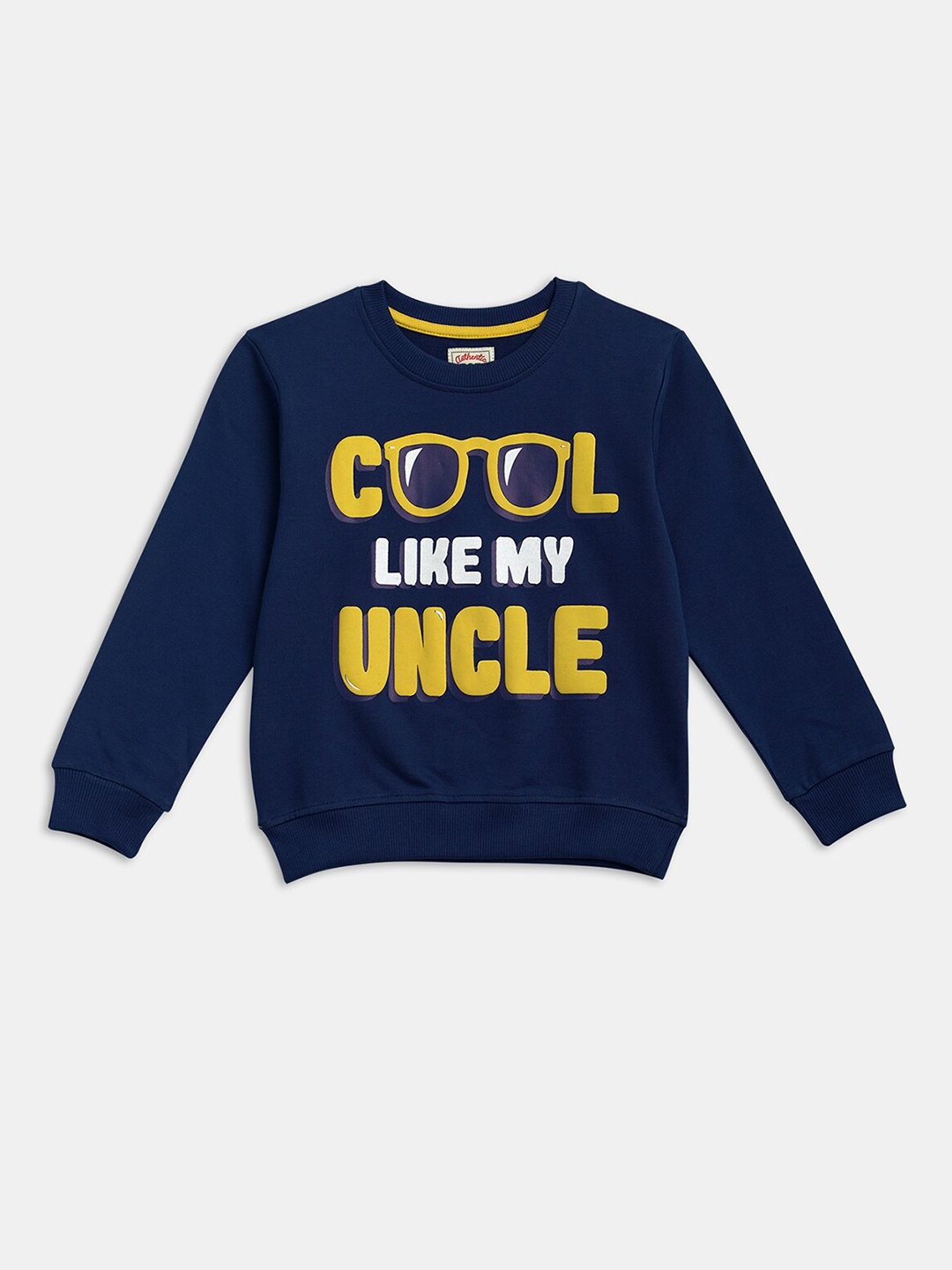 

R&B Girls Blue Typography Printed Cotton Sweatshirt