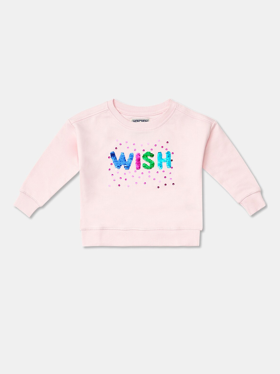 

R&B Girls Pink Printed Sweatshirt