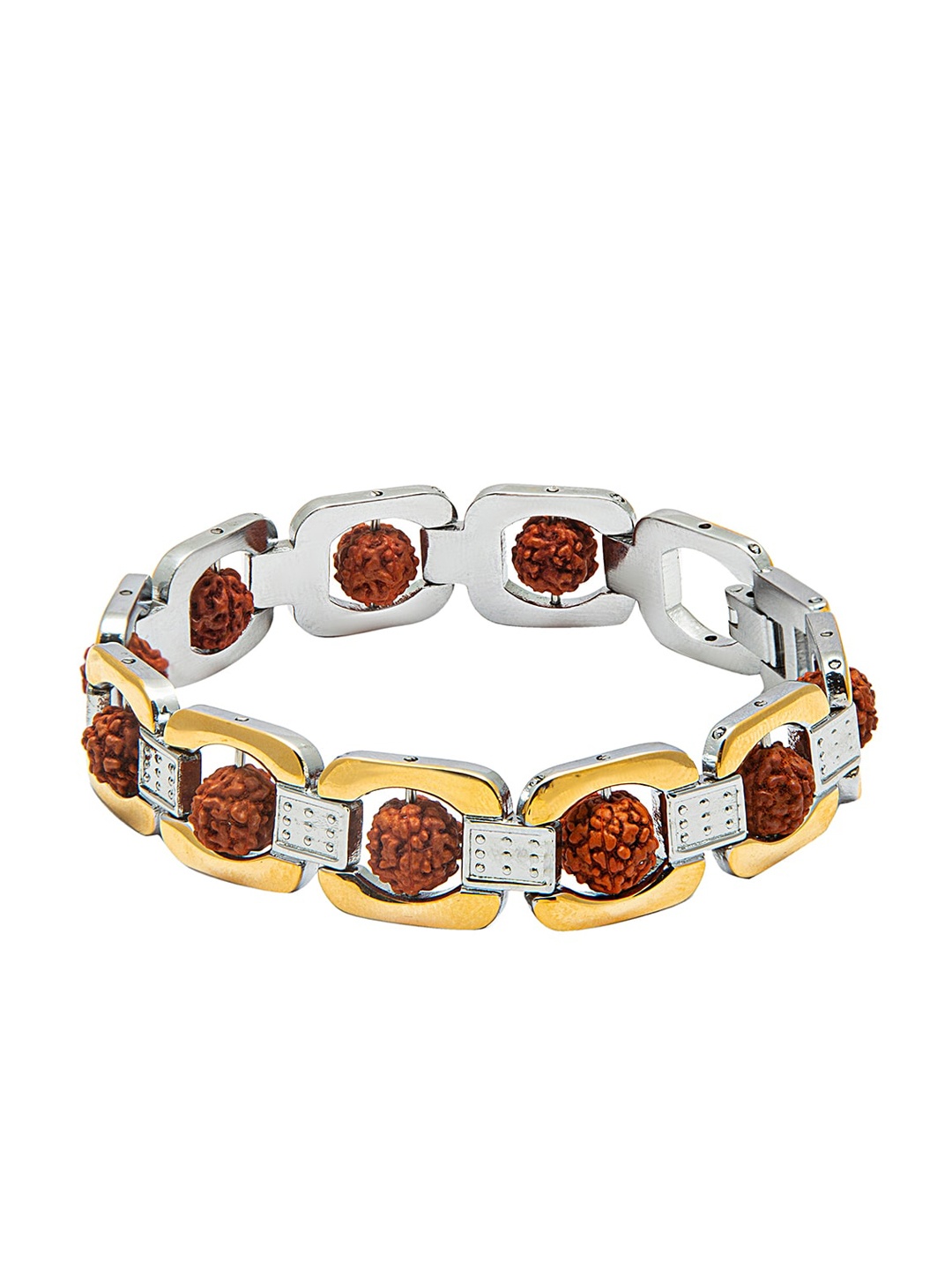 

bodha Men Gold & Silver-Plated Link Bracelet