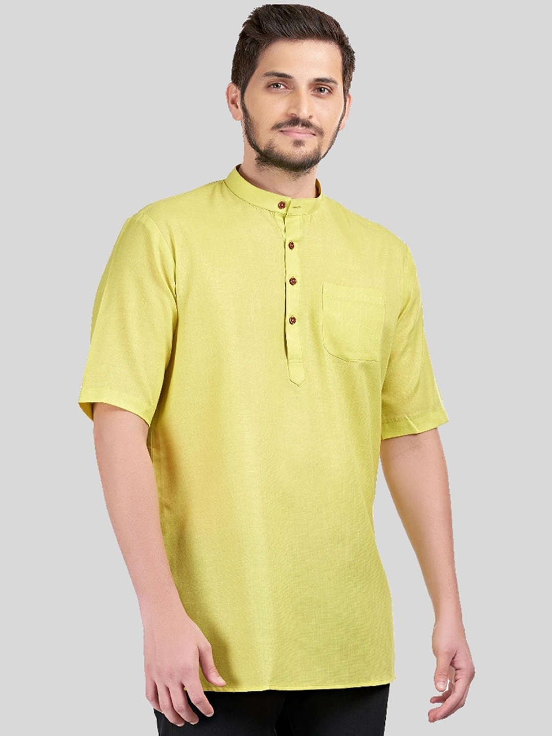 

SHIWAM ETHNIX Men Green Kurta