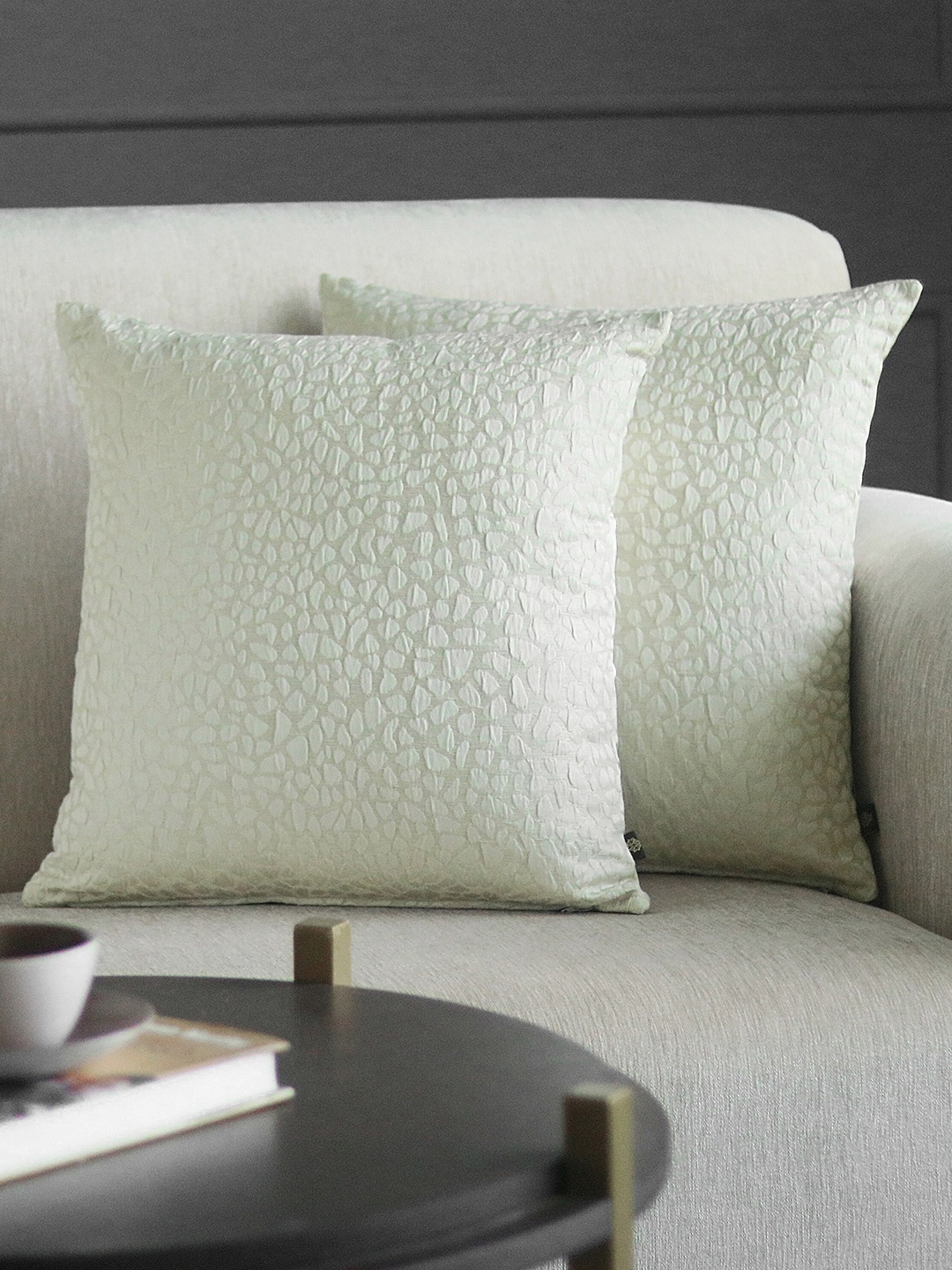 

GM Beige Set of 2 Abstract Square Cushion Covers