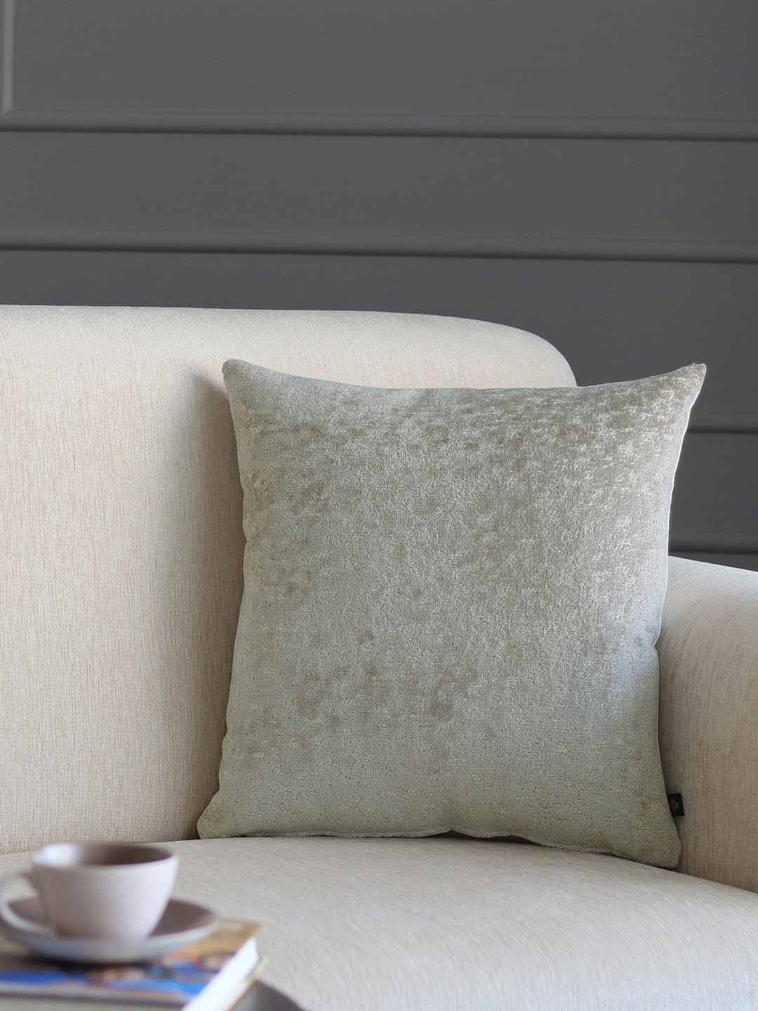 

GM Grey Abstract Velvet Square Cushion Covers