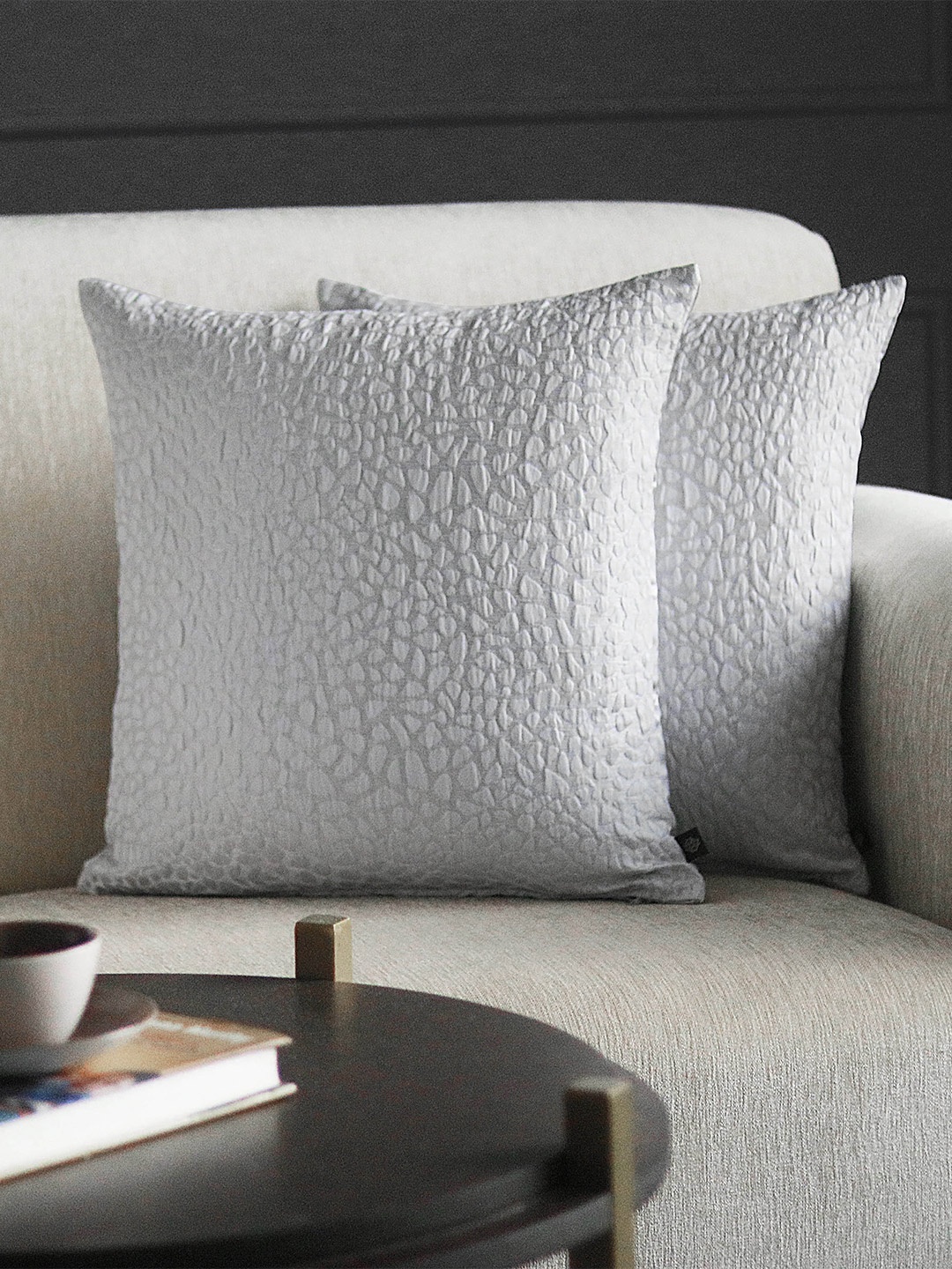 

GM Brown Set of 2 Abstract Square Cushion Covers