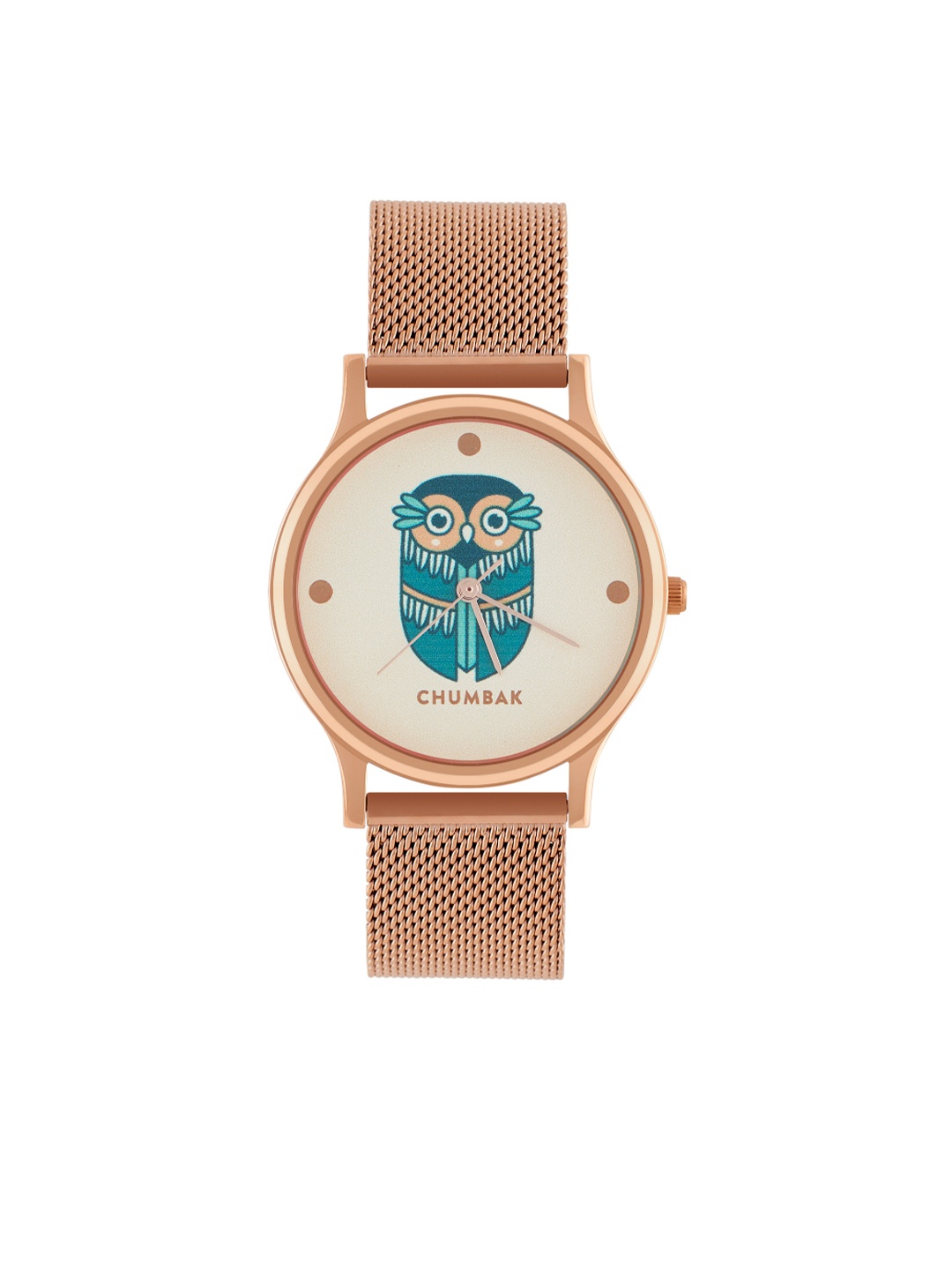 

TEAL BY CHUMBAK Women White Brass Dial & Bracelet Style Straps Analogue Watch 8907605117503