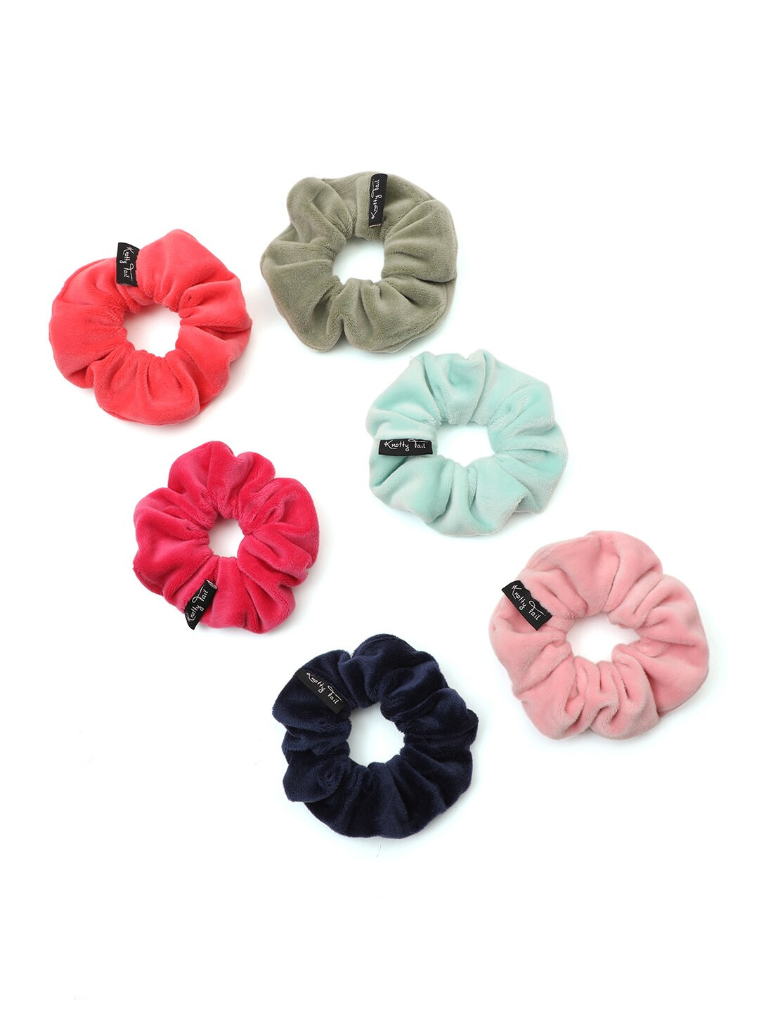 

Knotty Tail Women Red & Pink Set of 6 Ponytail Holders