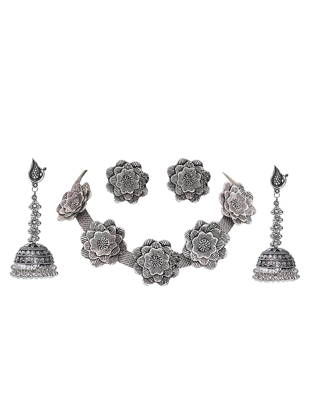 

Vembley Oxidised Silver-Plated Jewellery Set