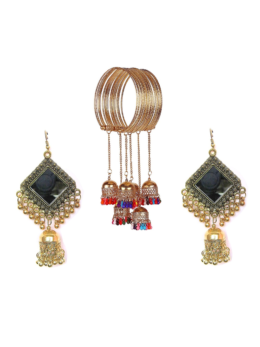 

Vembley Gold-Plated & Blue Beaded Jewellery Set