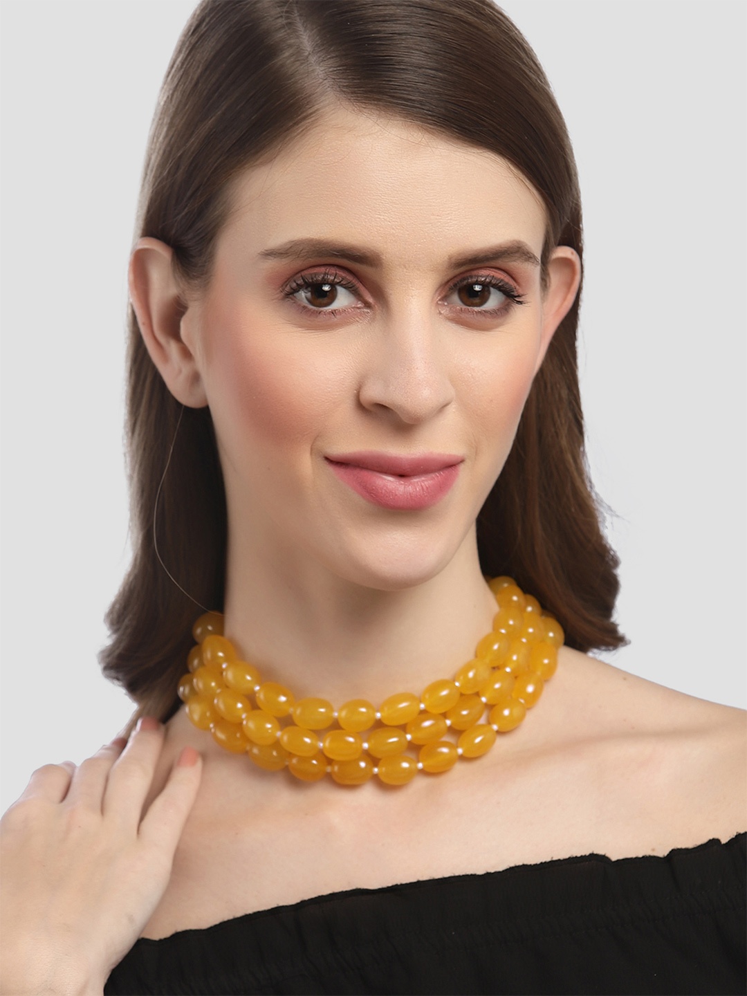 

KARATCART Gold-Toned & Yellow Gold-Plated Handcrafted Necklace