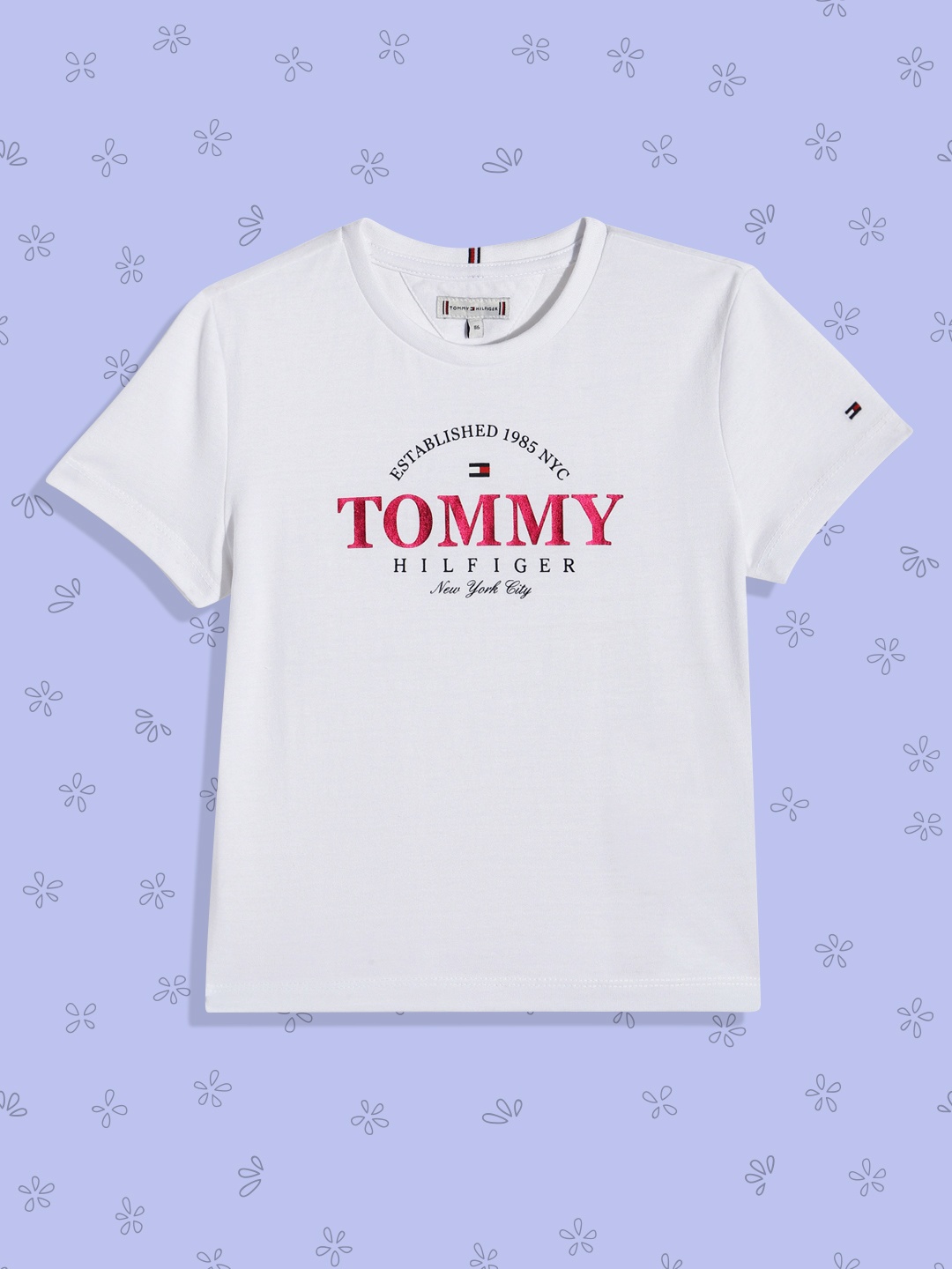 

Tommy Hilfiger Girls White Brand Logo Printed T-shirt
