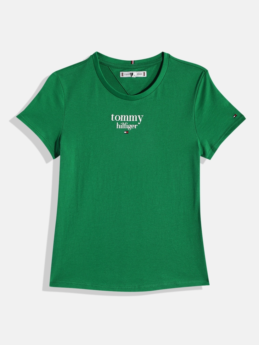

Tommy Hilfiger Girls Green Pure Cotton T-shirt