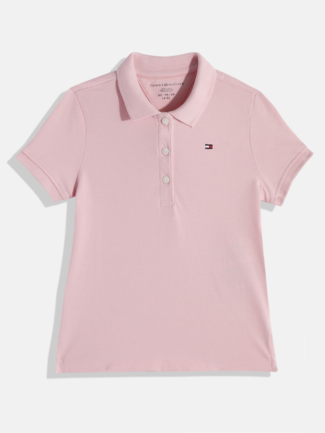 

Tommy Hilfiger Girls Pink Polo Collar T-shirt