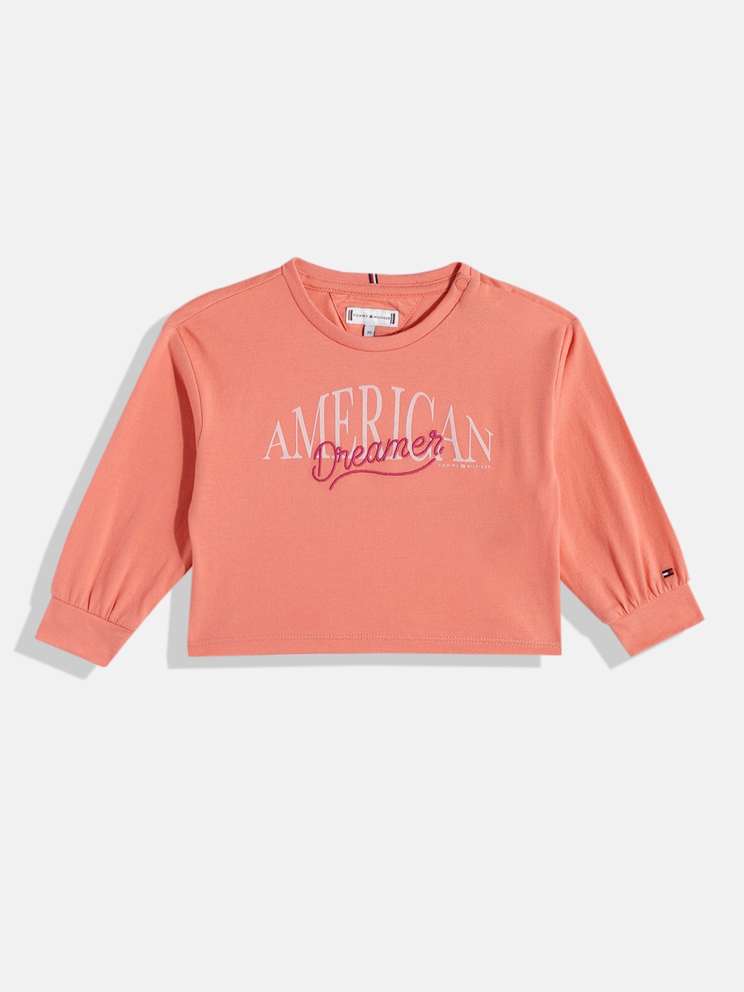 

Tommy Hilfiger Typography Print Sustainable Top, Peach