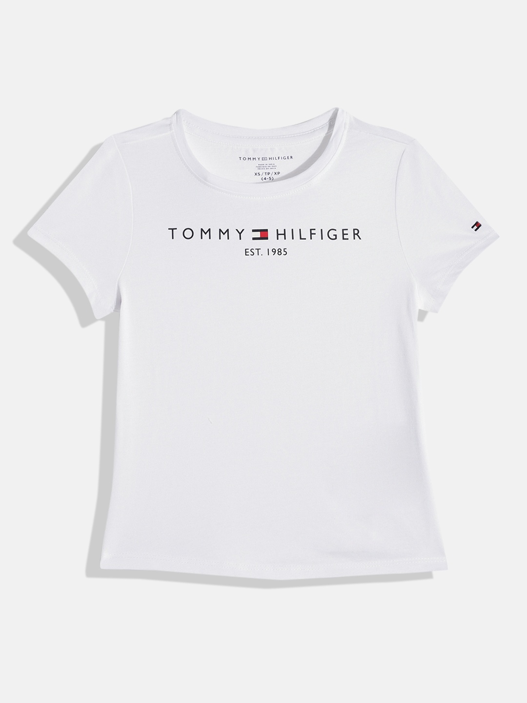 

Tommy Hilfiger Girls White Brand Logo Pure Cotton T-shirt