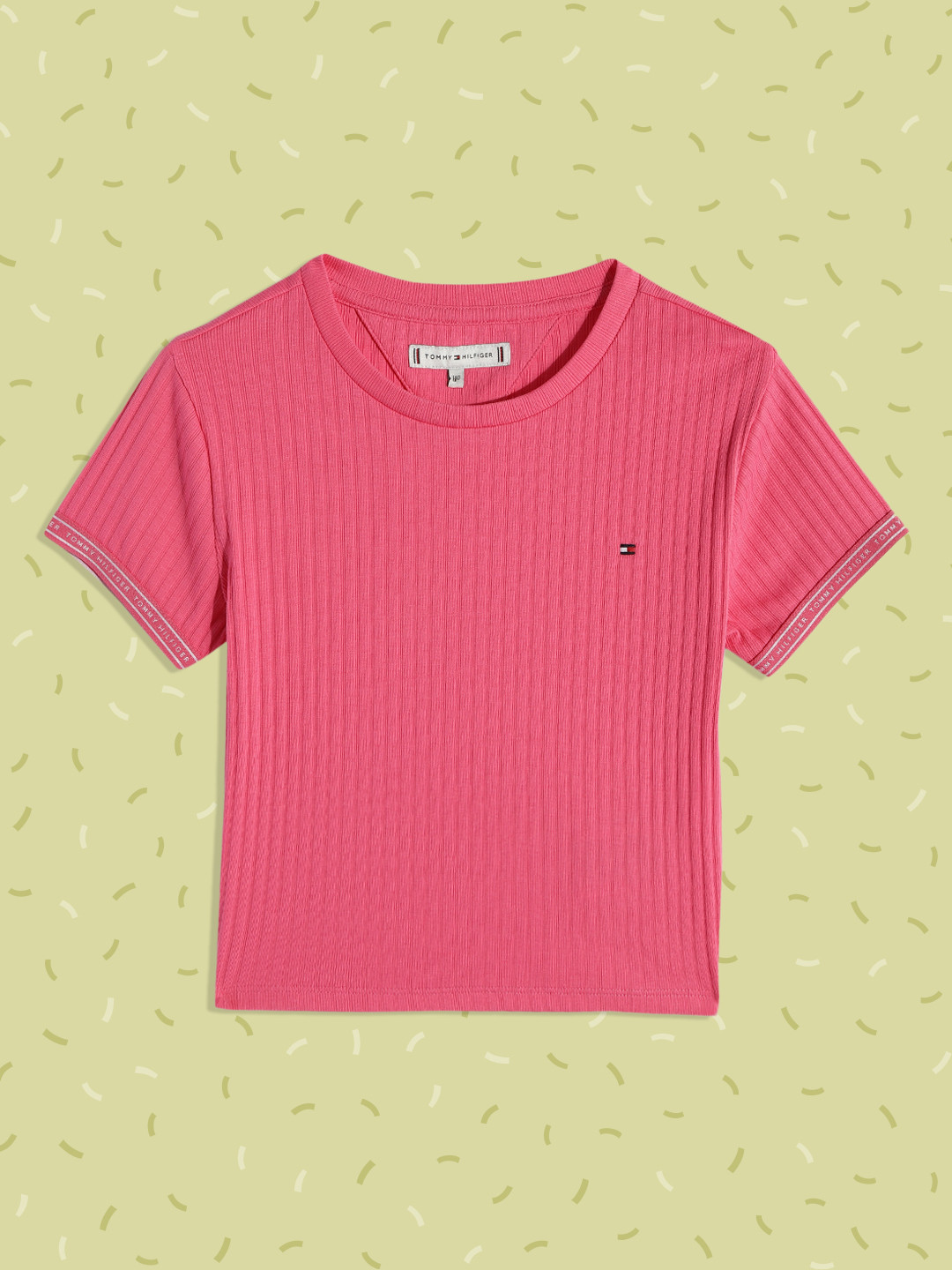 

Tommy Hilfiger Girls Pink Solid T-shirt