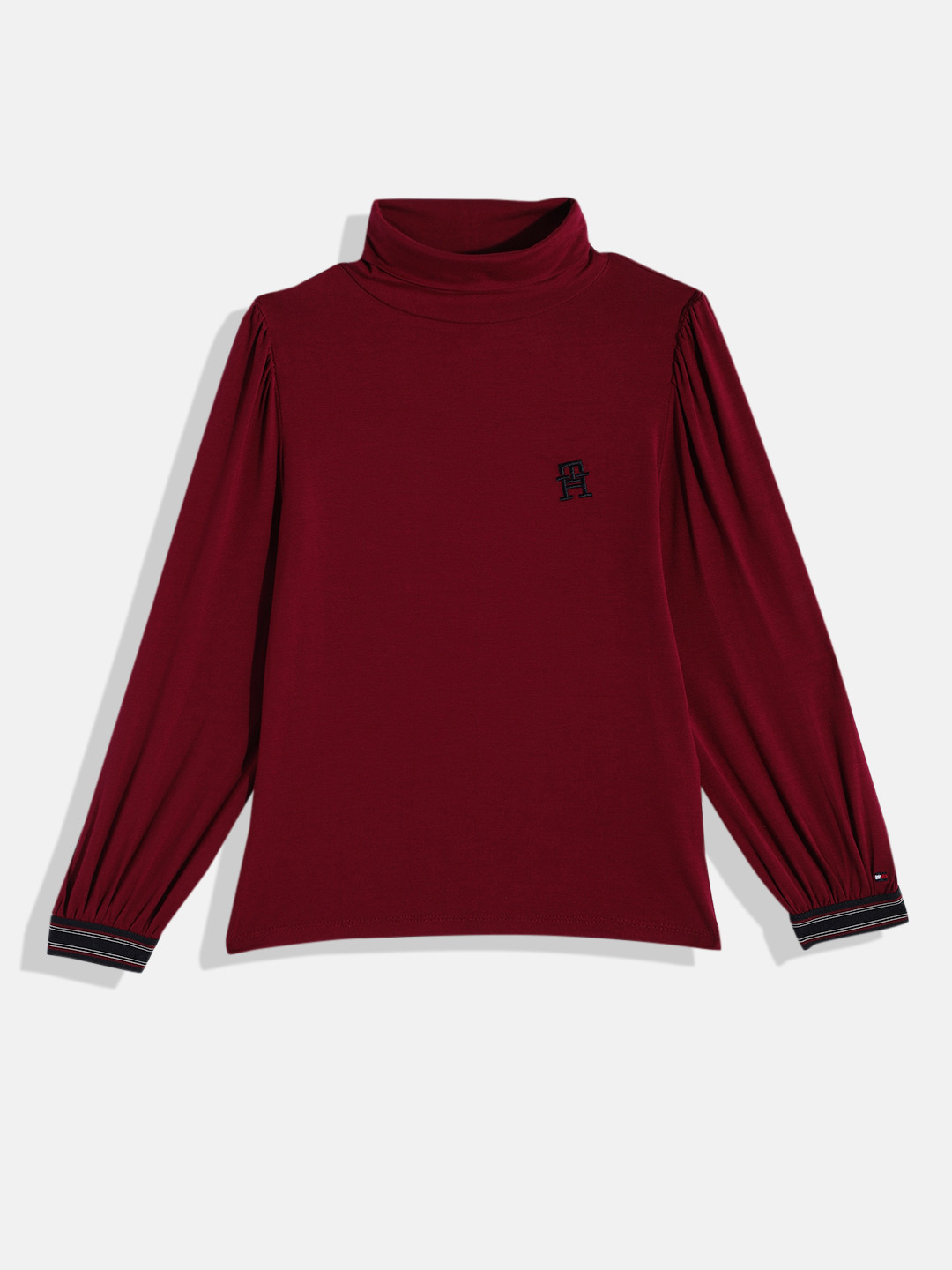 

Tommy Hilfiger Maroon Turtle Neck Top