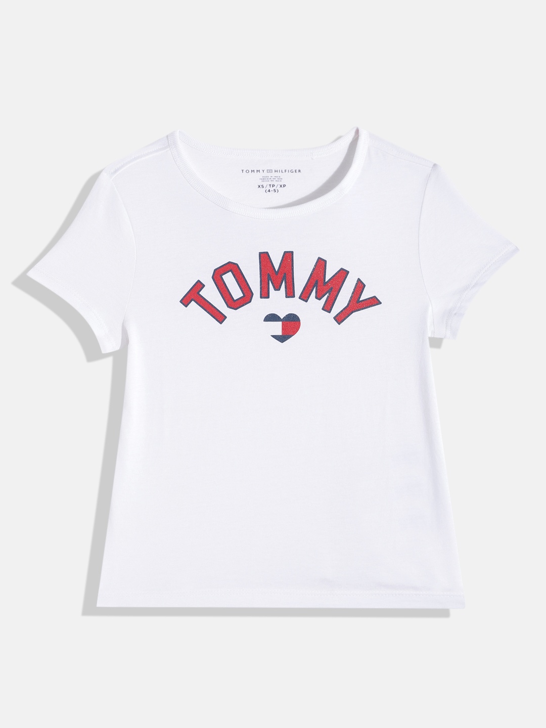 

Tommy Hilfiger Girls White Brand Logo Printed Pure Cotton T-shirt