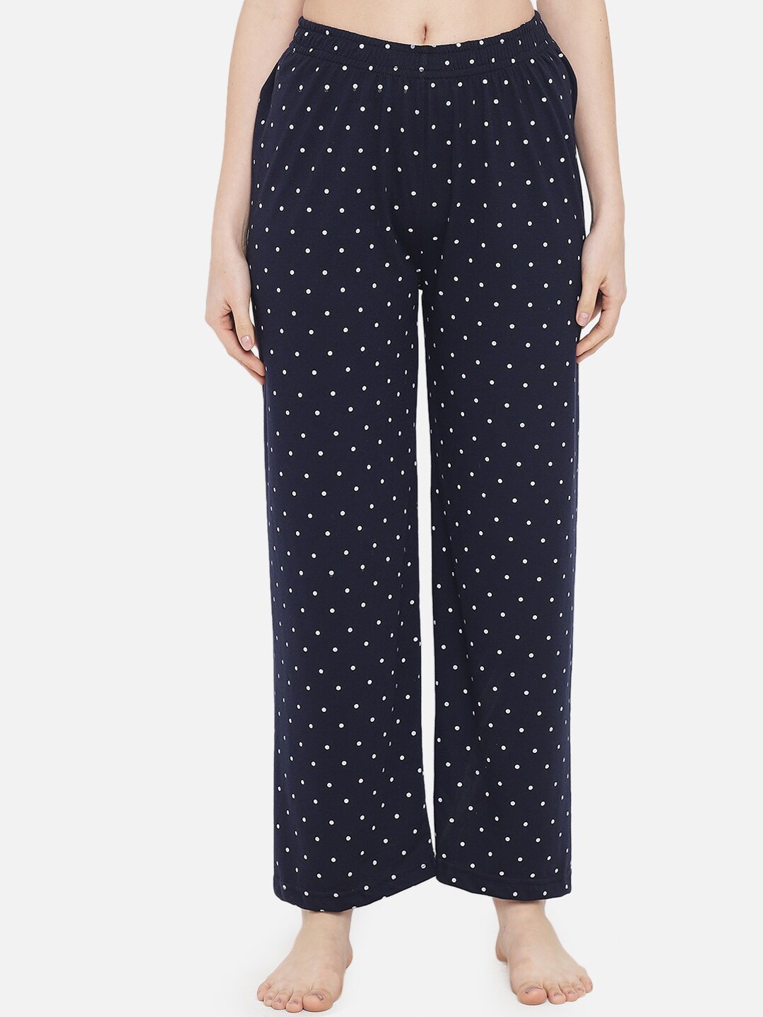 

FFLIRTYGO Women Navy Blue Printed Lounge Pants
