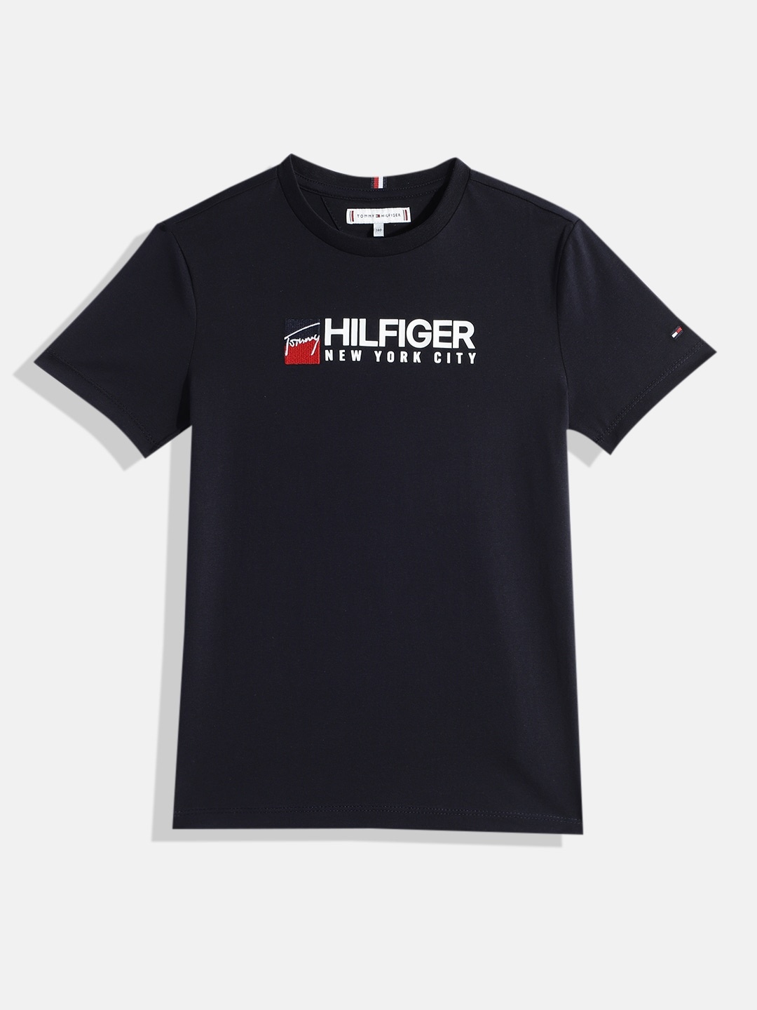 

Tommy Hilfiger Boys Navy Blue Brand Logo Printed T-shirt