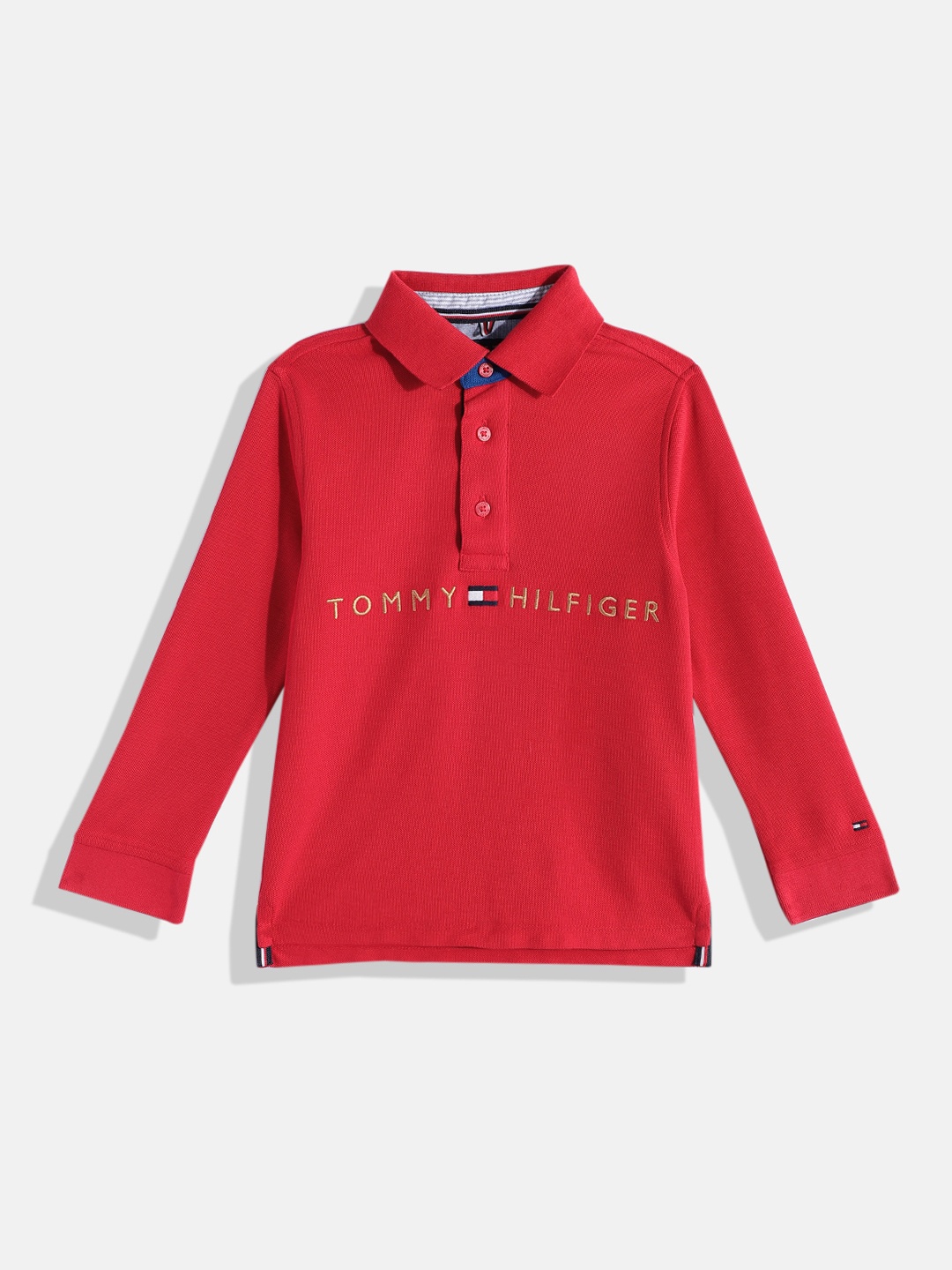 

Tommy Hilfiger Boys Brand Logo Embroidered T-shirt, Red
