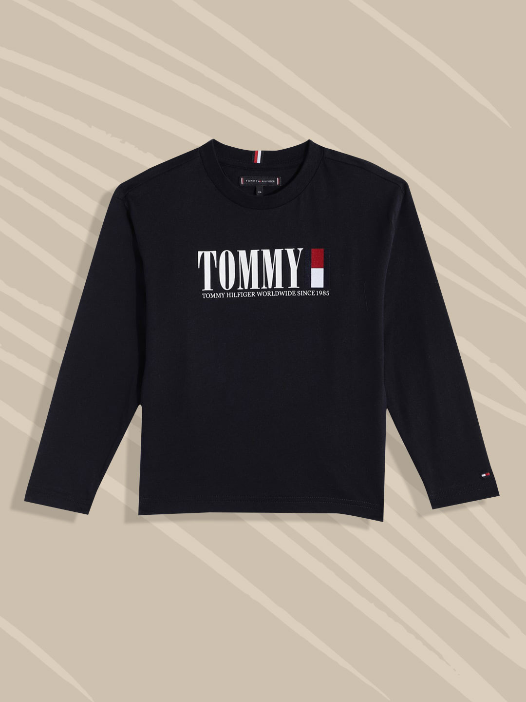 

Tommy Hilfiger Boys Blue Brand Logo Printed Pure Cotton T-shirt