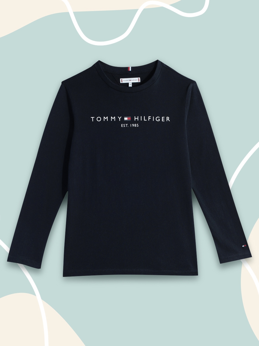 

Tommy Hilfiger Boys Navy Blue Printed Pure Cotton Sustainable T-shirt