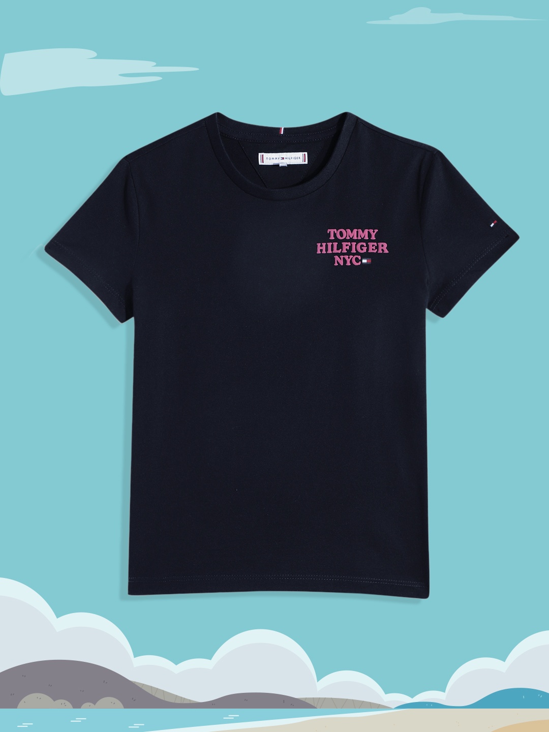 

Tommy Hilfiger Girls Navy Blue T-shirt