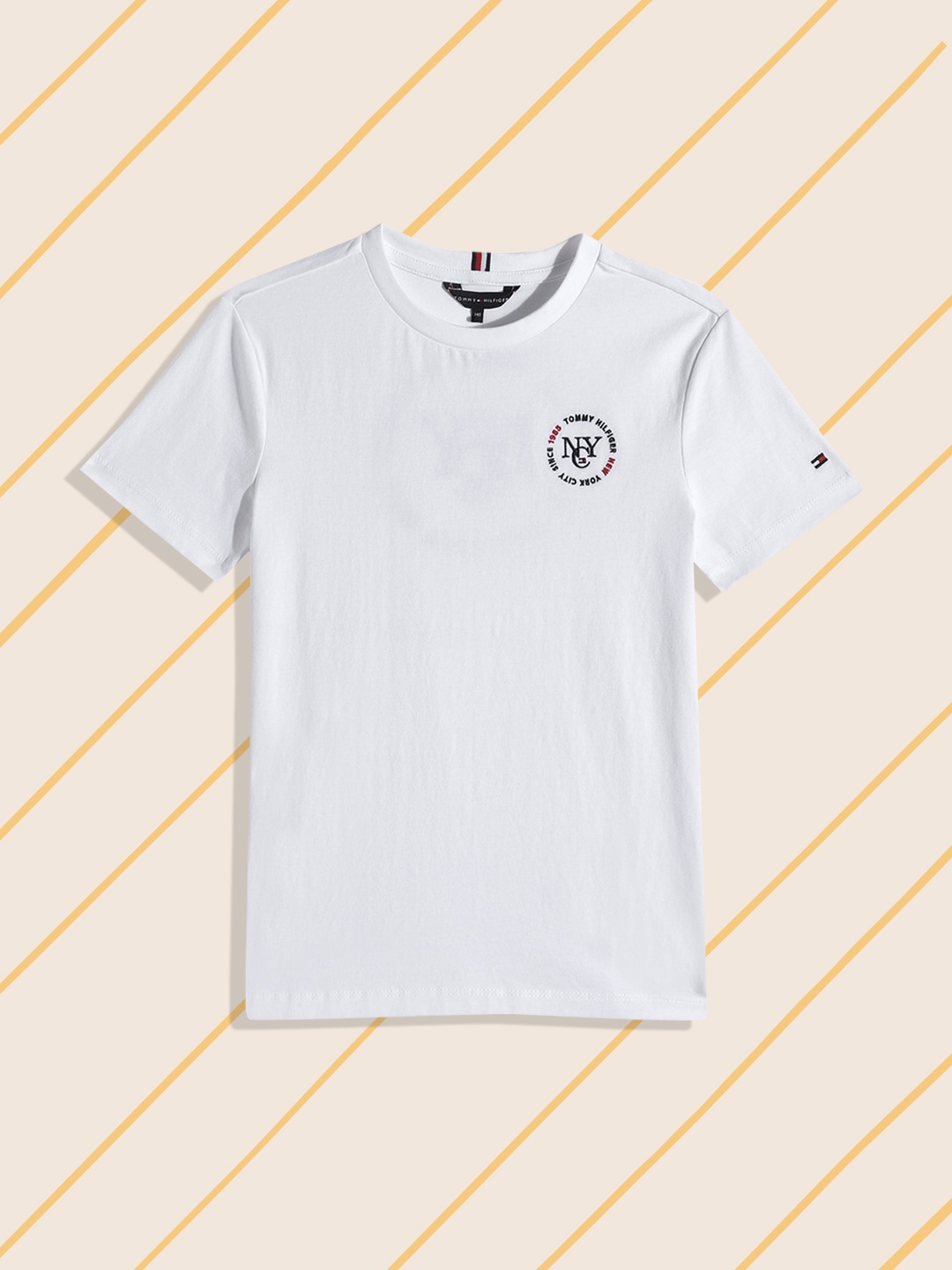 

Tommy Hilfiger Boys White Brand Logo T-shirt