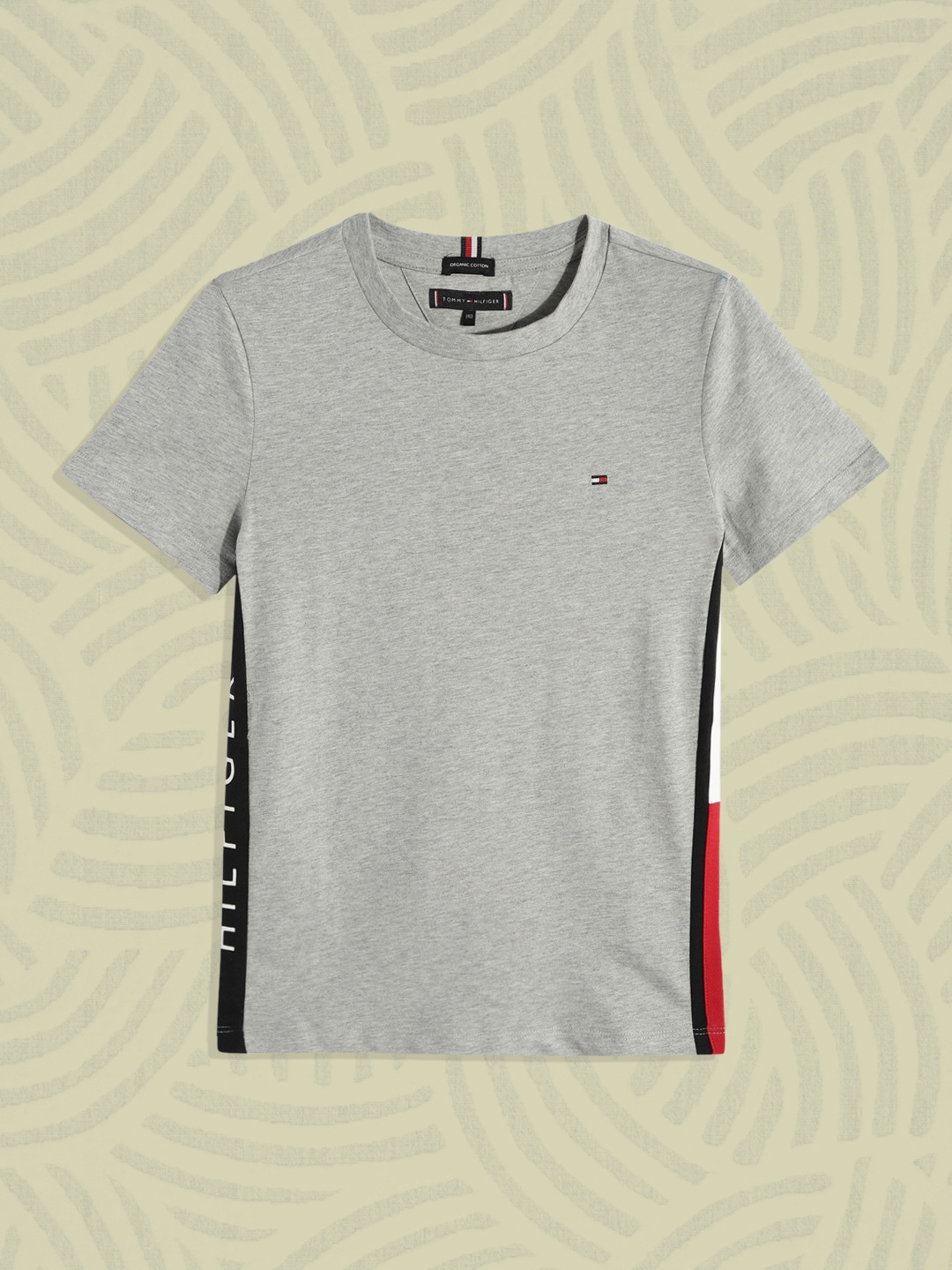 

Tommy Hilfiger Boys Grey Solid Organic Cotton T-shirt