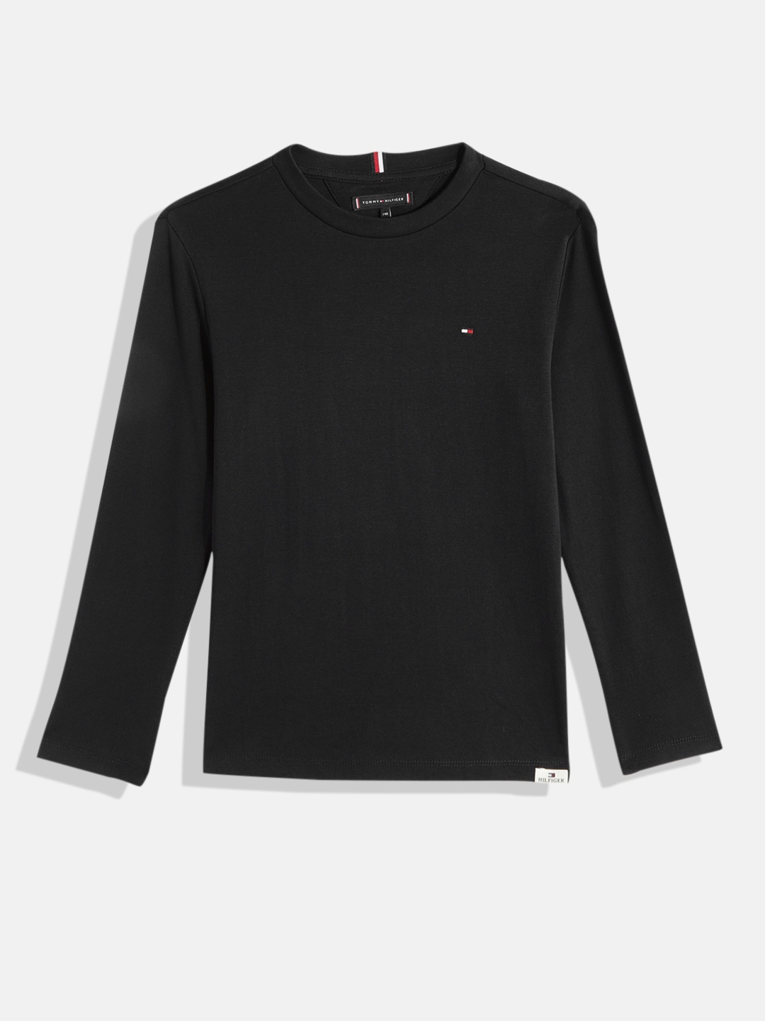 

Tommy Hilfiger Boys Black Solid Pure Cotton Sustainable T-shirt