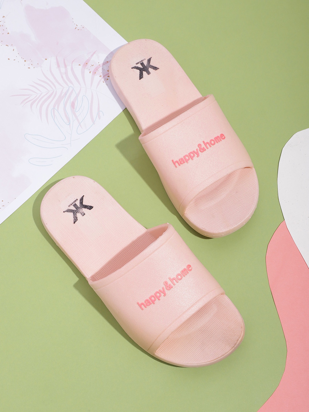 

Kook N Keech Women Typography Printed Sliders, Pink