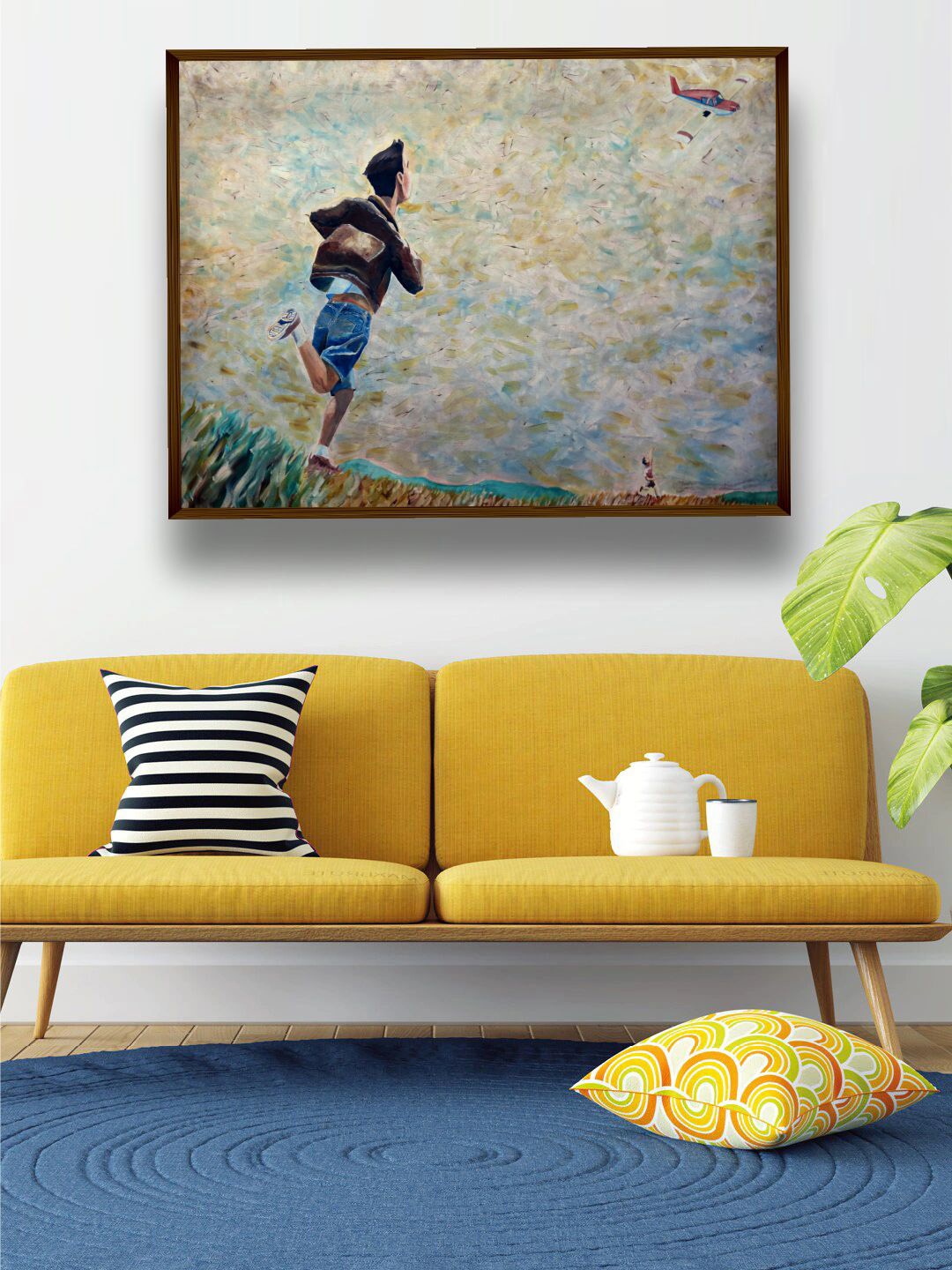 

The Art House Brown & Blue Wall Art