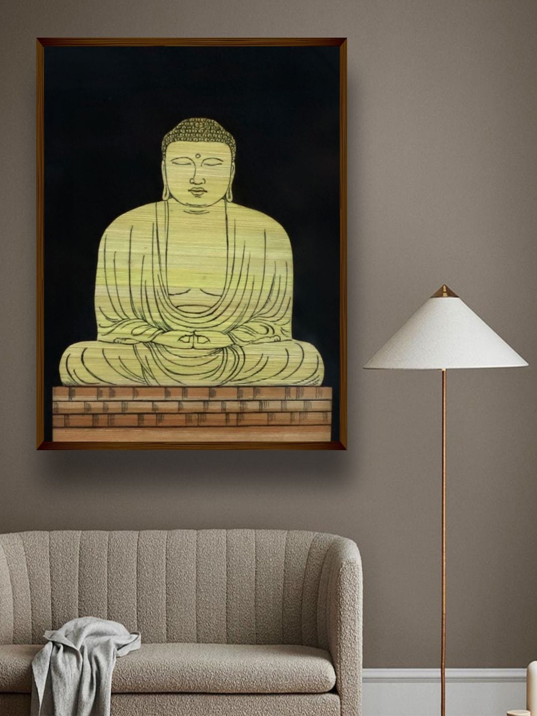

The Art House Yellow & Black Abstract Painting Wall Art