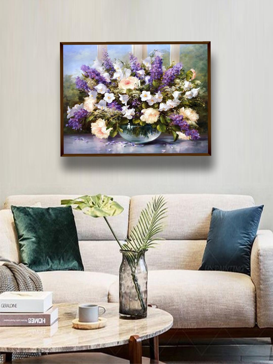

The Art House Purple Abstract Canvas Painting Wall Art, Multi