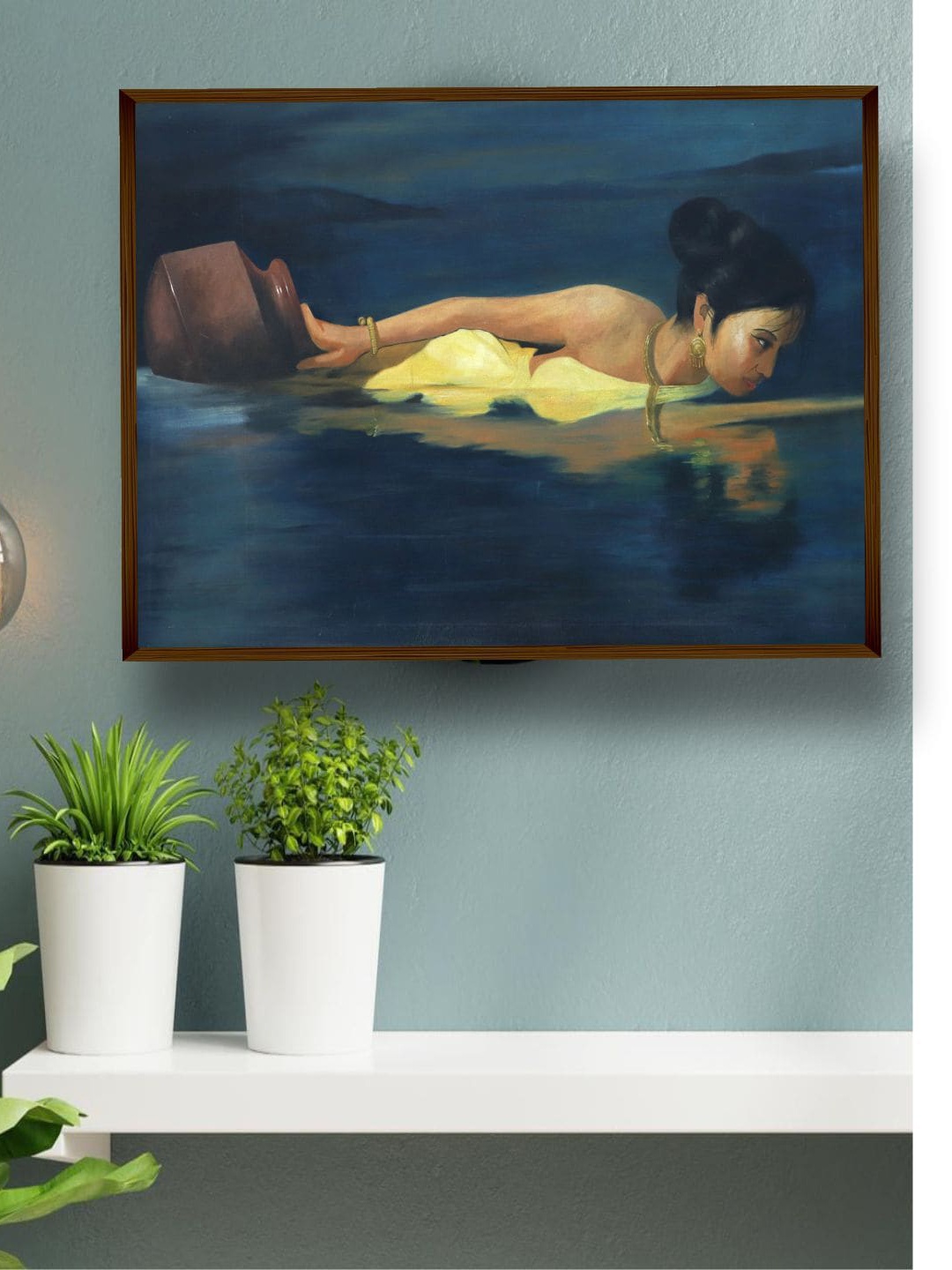 

The Art House Blue & Brown Abstract Wall Art