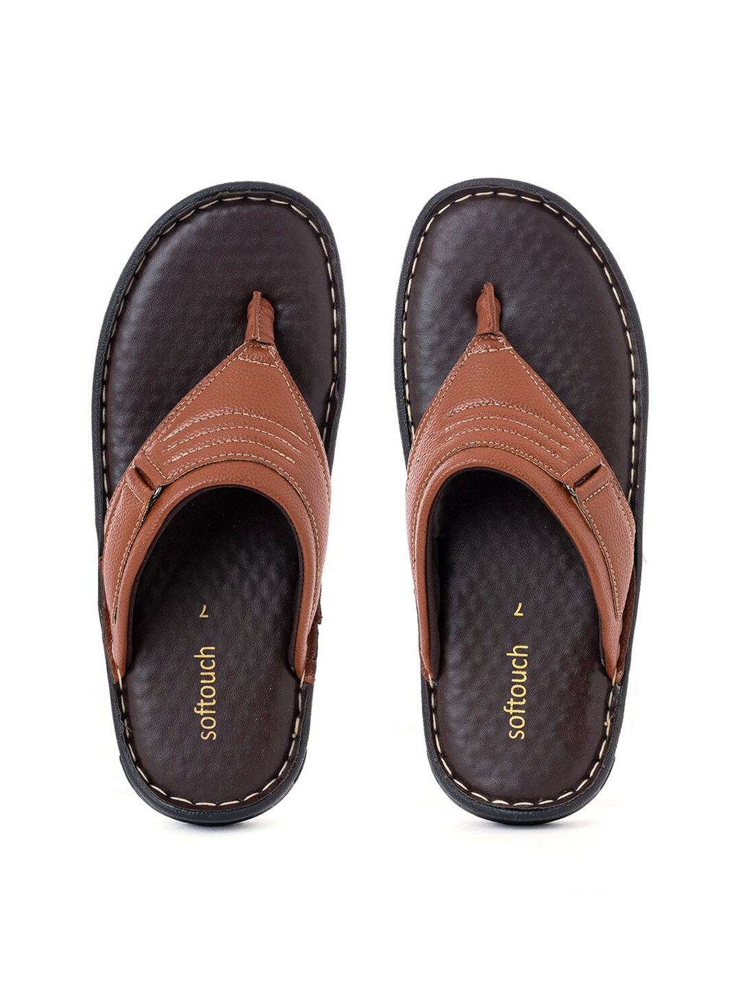 

Khadims Men Tan & Brown Thong Flip-Flops