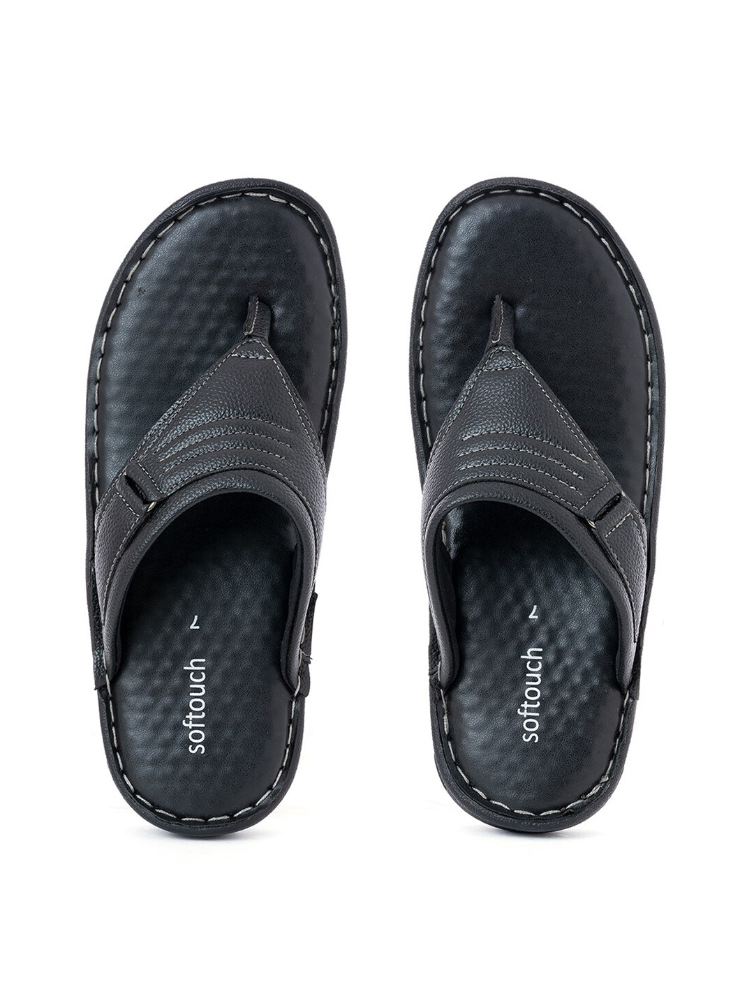 

Khadims Men Black Flip-Flops