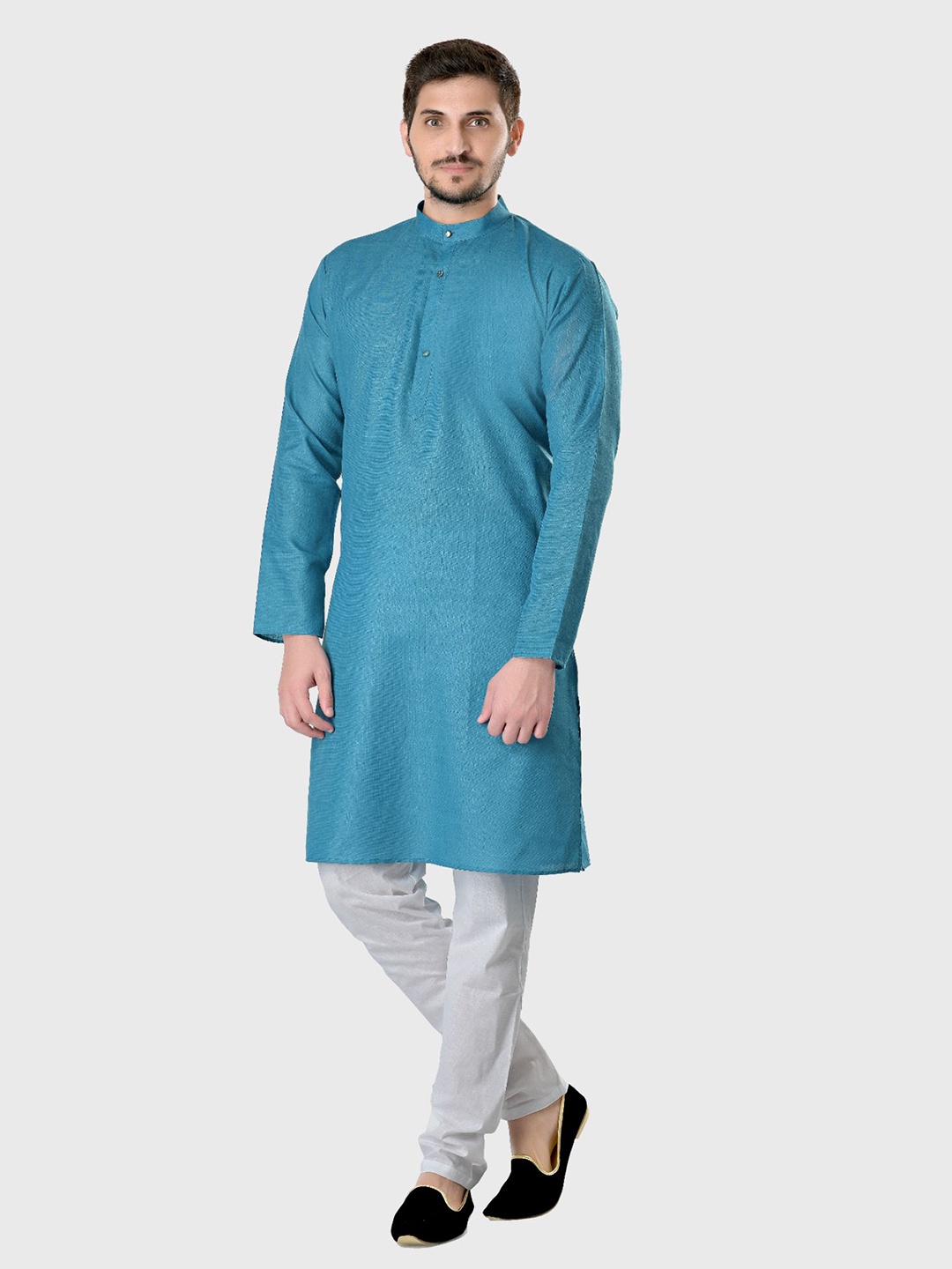 

SHIWAM ETHNIX Men Blue Kurta with Pyjamas