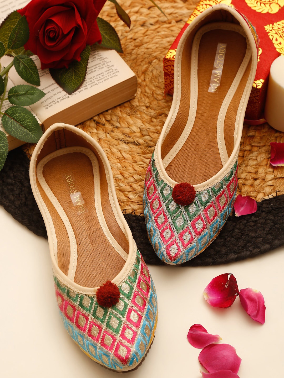 

GLAM STORY Women Multicoloured Ballerinas Flats, Multi
