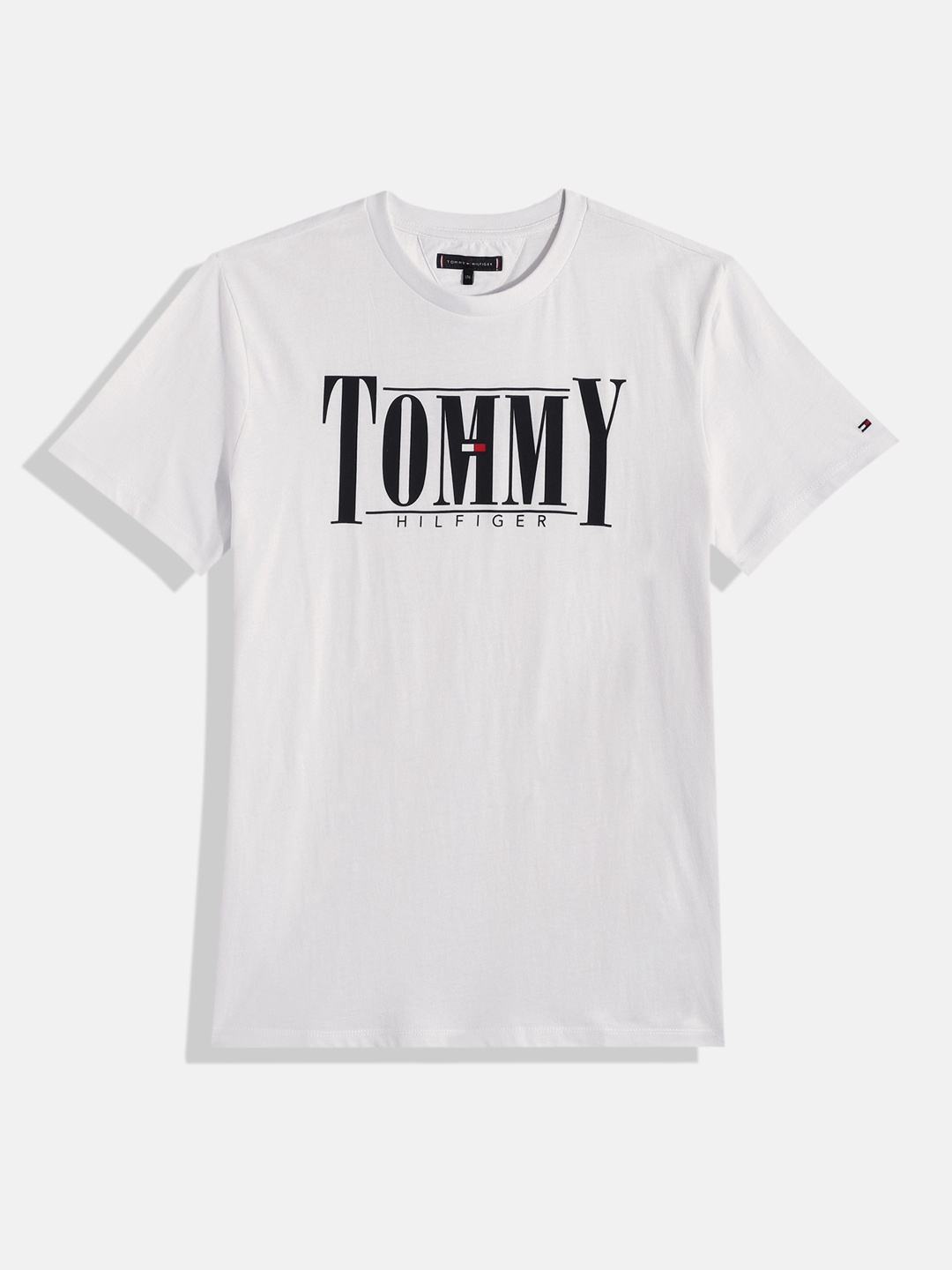 

Tommy Hilfiger Boys White Brand Logo Printed Pure Cotton T-shirt