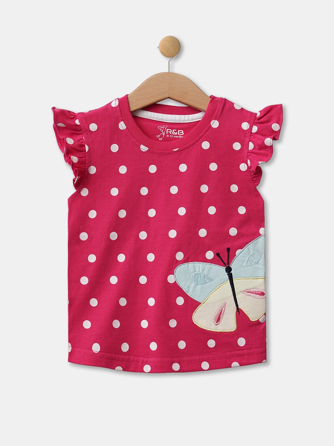 

R&B Girls Pink Printed Top