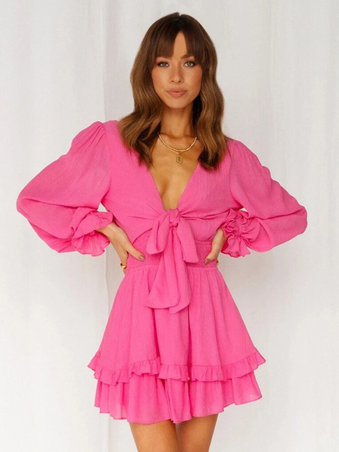 

BoStreet Pink Layered Dress