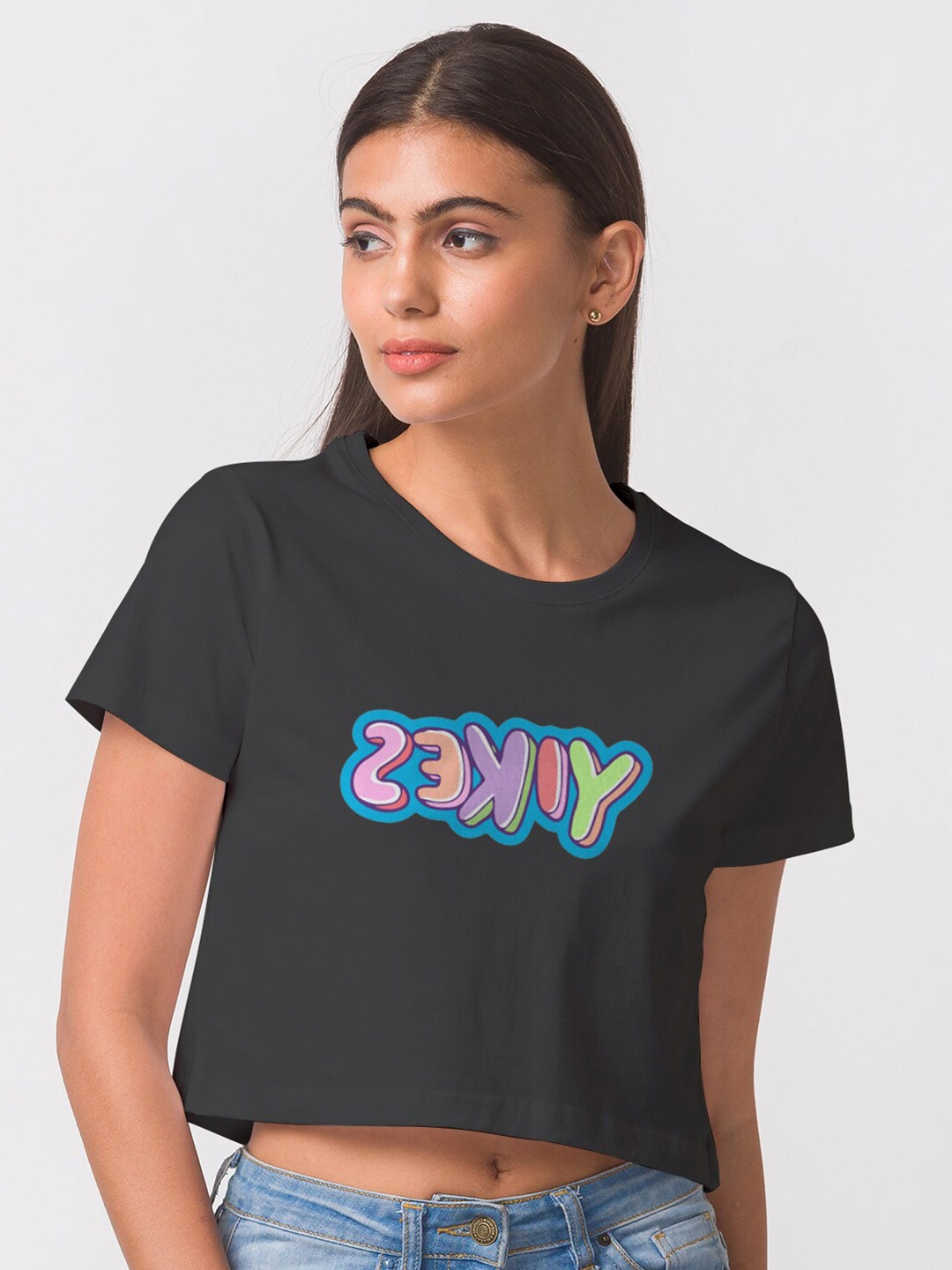 

FashionRack Women Black Typography Printed Antimicrobial T-shirt