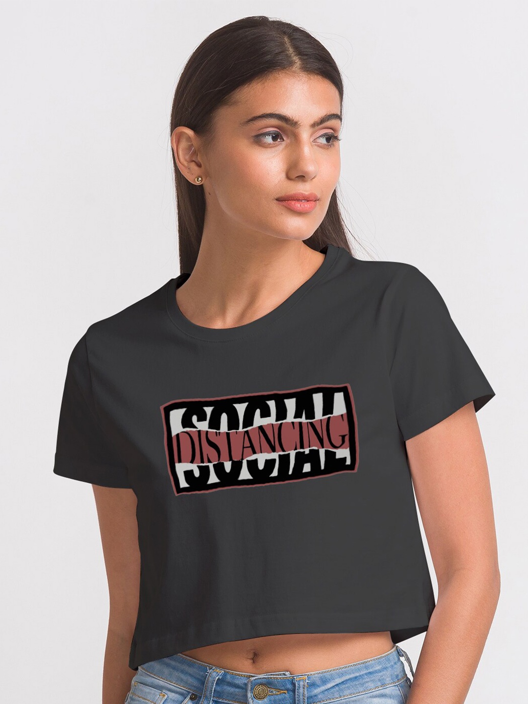 

FashionRack Women Black Typography Printed Antimicrobial T-shirt