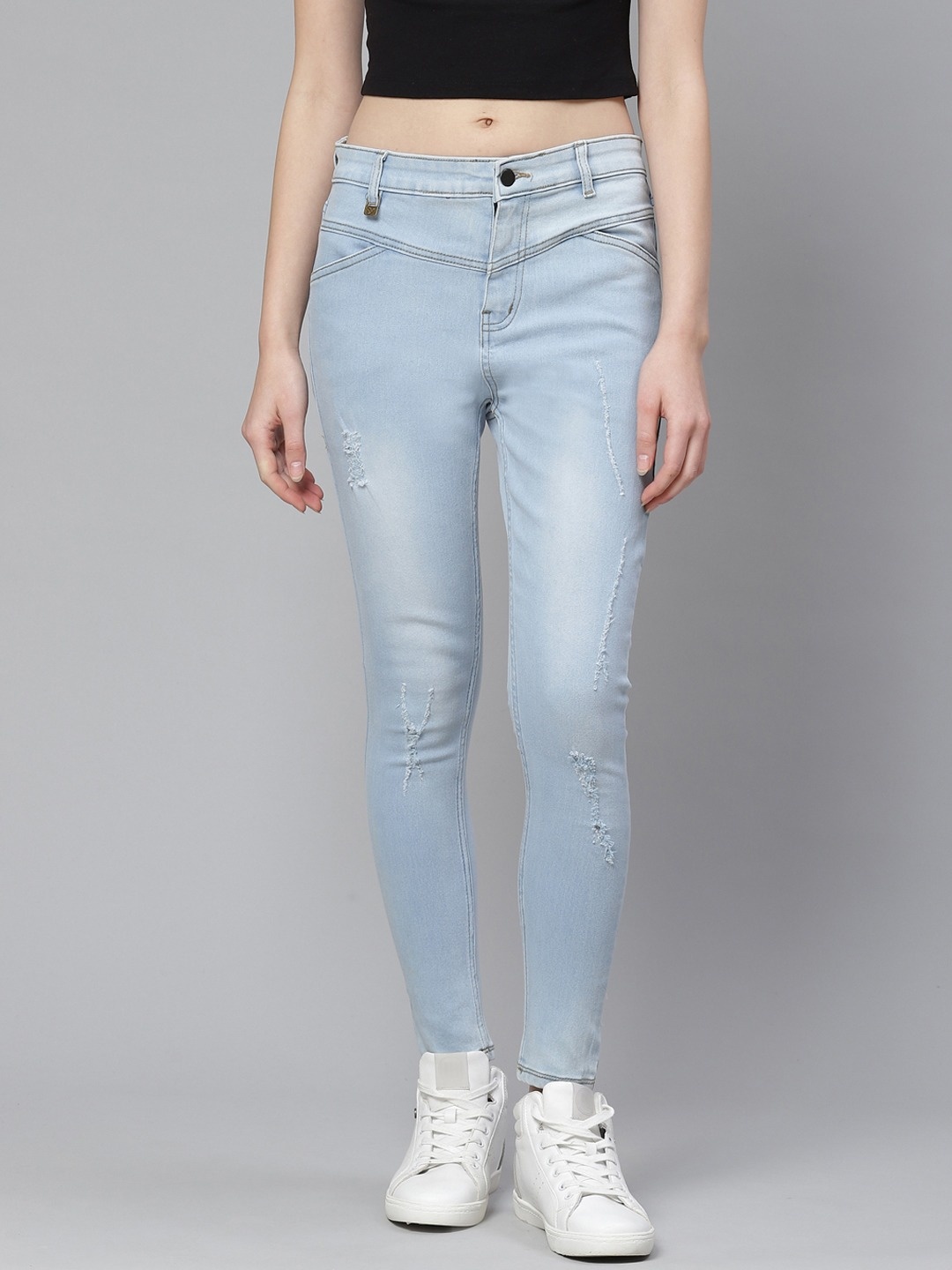 

Hubberholme Women Blue Comfort Slim Fit Light Fade Stretchable Jeans